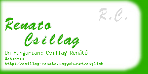 renato csillag business card
