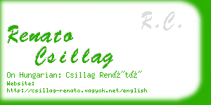 renato csillag business card